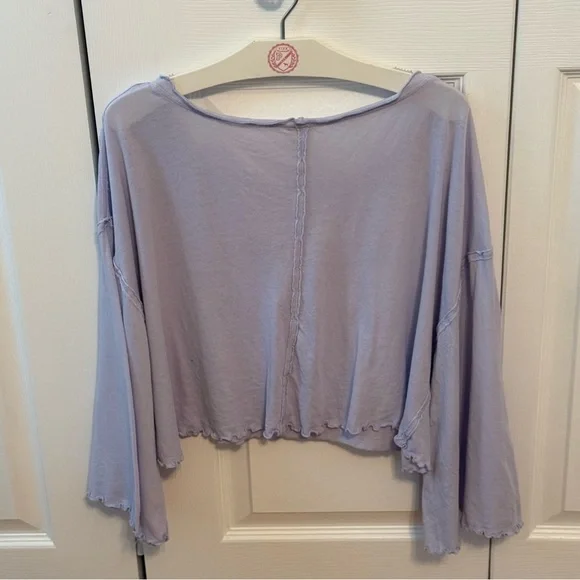 Free People We The Free Bird Gang Tee in Lilac - Picture 3 of 4